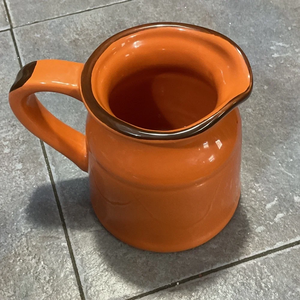 Orange Ceramic Pitcher